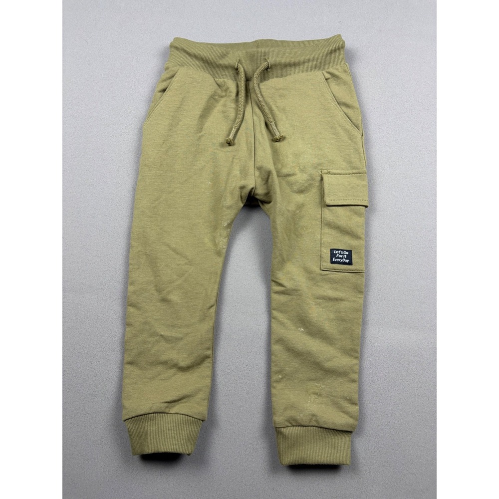 Next Kids Olive Green Cargo Jogger Pants 2-3 Years NWT 608-984-382